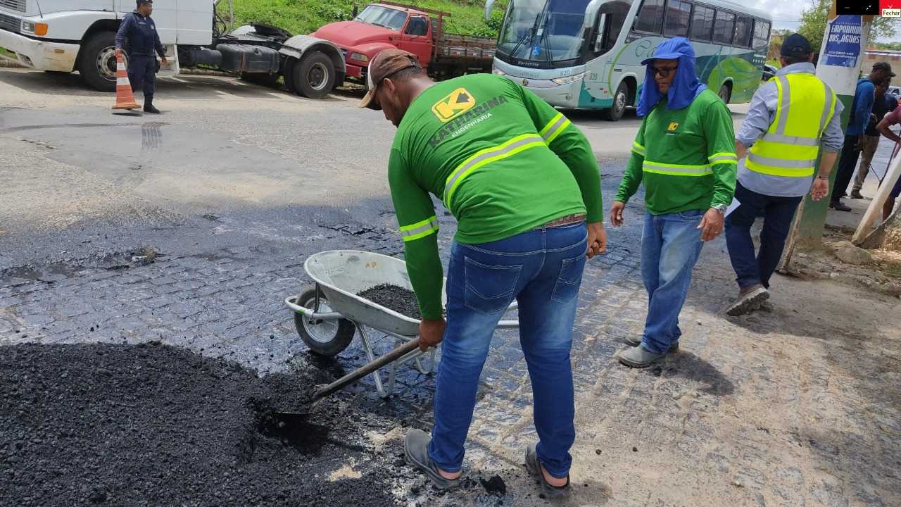 Camacã: As obras da Ciclovia começaram a receber camada asfáltica